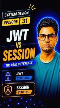 JWT vs Session Authentication Explained in 60 Seconds | Backend Interview