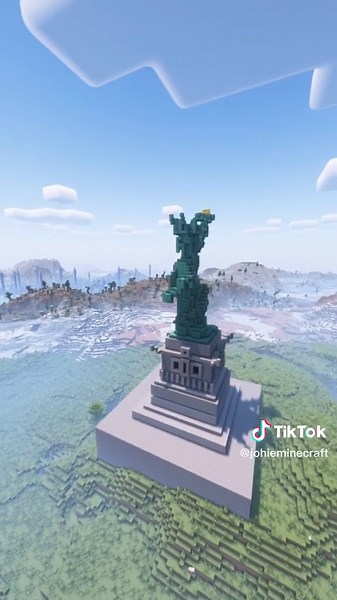Creating the Statue of Liberty in Minecraft