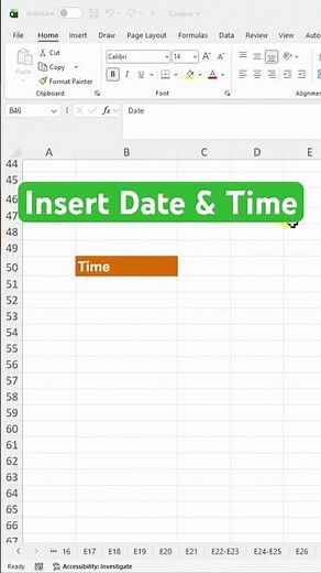 Date and Time in Excel #DateFormula #TimeFormula