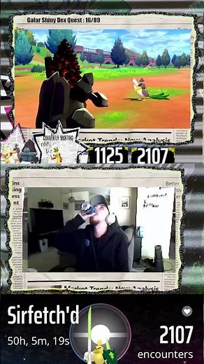 Shiny SirFetch'd in Pokemon Sword Dex Quest #pokemon #sheild #shiny #sword #shinypokemon #gaming