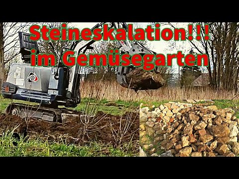 Voller Einsatz mit Jansen Bagger MB2000, Raupendumper und Jansen Einachser MGT420- Beete herrichten