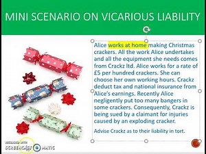 How to apply vicarious liability to a scenario question