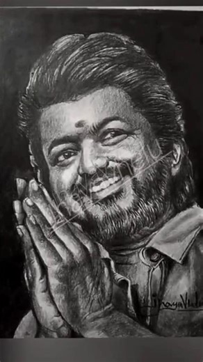 Thalapathi pencil shading Art online class for all age groups, class for all over the world