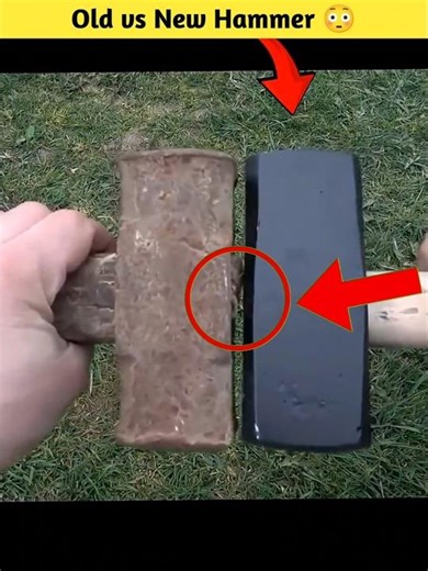 Old vs New Hammer 😳 #OldVsNew#HammerTest #HydraulicPressB #OldTools #NewTools #ToolComparison
