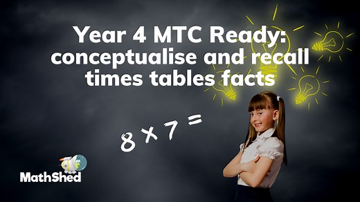 Year 4 MTC Ready: How to build recall and conceptualisation of times tables