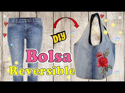 Reversible Bag with Recycled Jeans - Easy DIY Sewing Tutorial