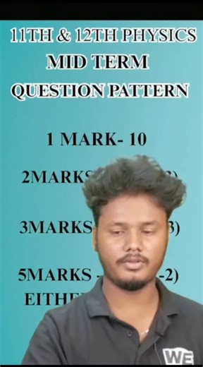 Welearn Tamil | 11th & 12th Physics 📝| First Mid Term Question Pattern | Instagram