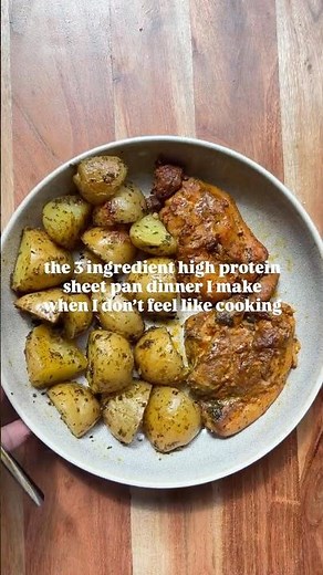 3-Ingredient Trader Joe’s Chicken Shawarma and Pesto Potatoes
