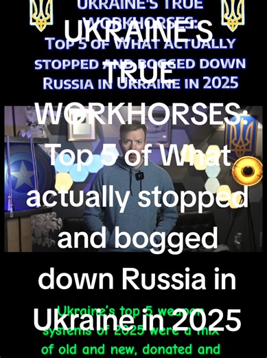 UKRAINE'S TRUE WORKHORSES: Top 5 of What actually stopped and bogged down Russia in Ukraine in 2025 ‼️ ⚡️• Ukraine’s top 5 weapon systems of 2025 were a mix of old and new, donated and homemade. • Plus two honorable mentions !! • They weren’t the flashiest platforms or parade favorites, and in this video we rank the 5 systems that actually carried the war day after day. • This isn’t about brochures or hype. • It’s about what survived jamming, mud, drones, and constant pressure and still delivere