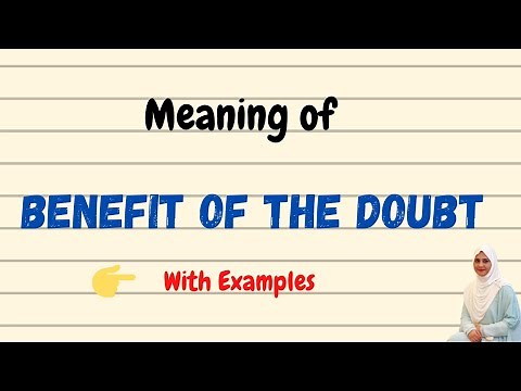 Daily vocabulary | Benefit of the doubt Meaning | Vocabgram