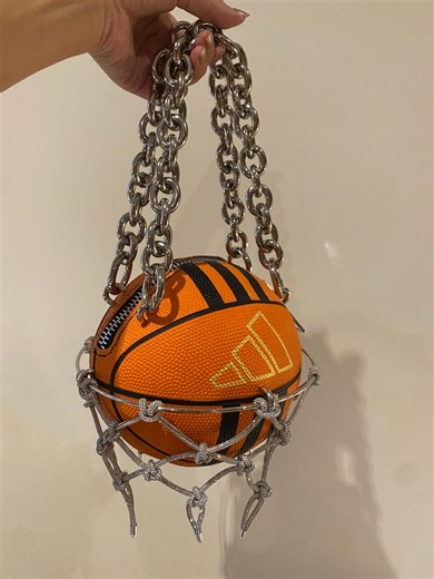 Handmade Orange Mini Basketball Purse With Rhinestone Net, Statement Bag, Unique Streetwear Handbag - Etsy