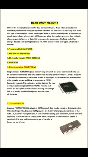 What is ROM and its Types ? Full details in Read only memory.