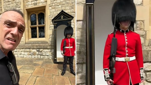 Hank Azaria Tries to Get a Buckingham Palace Guard to React to Him by Doing Voices From 'The Simpsons'
