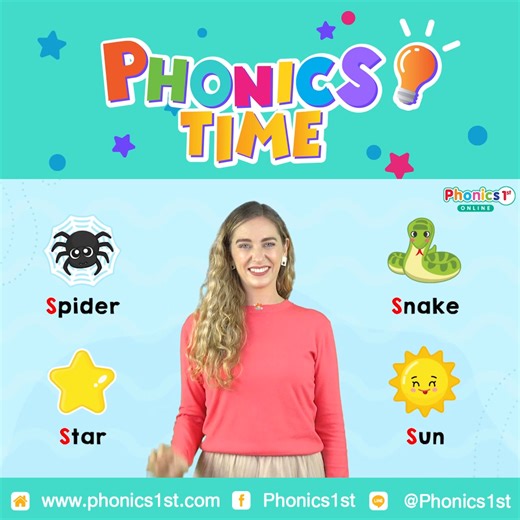 Phonics Time วันนี้ขอนำเสนอ Letter S ค่ะ ทิชเชอร์โซฟีจะมาสอนออกเสียง Letter S อย่างถูกต้องและพาเรียนรู้คำศัพท์ใหม่ๆ ไปพร้อมกัน อยากพูดเก่ง อ่านคล่อง ไม่ต้องท่องจำ มาเรียนกับทิชเชอร์โซฟีที่ Phonics 1st นะคะ | Phonics 1st