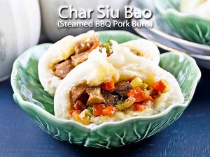 These Char Siu Bao (Steamed BBQ Pork Buns) are filled with homemade air fried char siu. They are soft, fluffy, warm, and delicious. Get recipe --> https://www.rotinrice.com/char-siu-bao-steamed-bbq-pork-buns/ | Roti n Rice