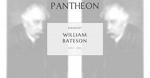 William Bateson Biography | Pantheon