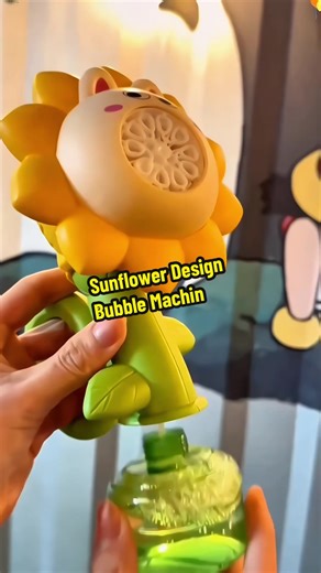 Sunflower Design Bubble Machine, Automatic Flower Bubble Toy with Colorful Lighting, Bubble Maker Blower for Kids, OutdoorToy#goodthing #kid #shopping #foryou #typ