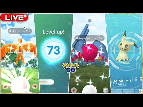 Level 73 Grind & | Hunting Mimikyu ✨ Galarian Birds & Regidrago | PcP & Trades | Pokémon GO LIVE