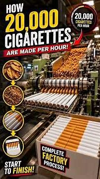 Inside the Factory: How 20,000 Cigarettes Are Made Every Hour! 🚬🏭