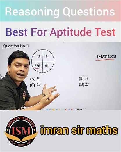 1.1M views · 25K reactions | Logical & Reasoning Questions | Reasoning Tricks | Maths Tricks | imran sir maths Best For Aptitude Test #math #maths #trending #fbviral #reasoning #competitiveexam #aptitudetest #imransirmaths | Imran Sir Maths | Facebook