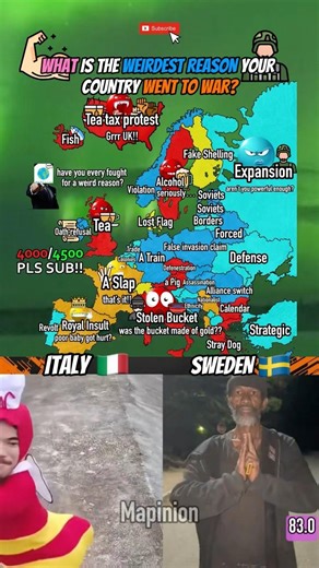 What is The Weirdest Reason Your Country Went To War #shorts