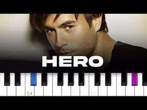 Enrique Iglesias - Hero (piano tutorial)