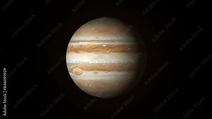 4K King of the Planets Unveiled: A Mesmerizing 3D Animation of Jupiter (Looping Animation)