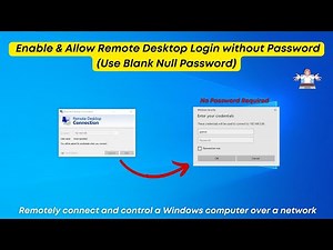 Enable & Allow Remote Desktop Login without Password (Use Blank Null Password) from Security Policy