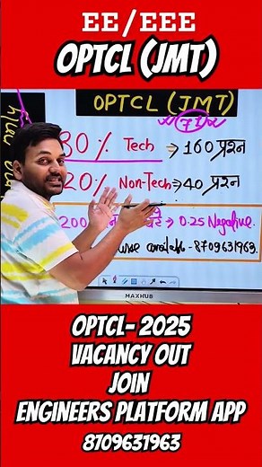 OPTCL JMT 🔥🔥 2025 Vacancy Out | optcl exam syllabus & exam pattern #optcl_jmt