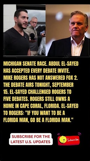 El-Sayed Accepted Every Debate. Rogers Owns a Florida Home and Won't Answer FOX 2's Debate Invite.