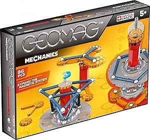 Geomag 86-Piece Mechanics Construction Set – Mentally Stimulating for Children and Adults – Safe and Construction – For Ages 5 and Up