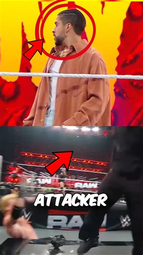 Was that masked attacker on Raw actually Bad Bunny? #wwe #shorts #shortvideo