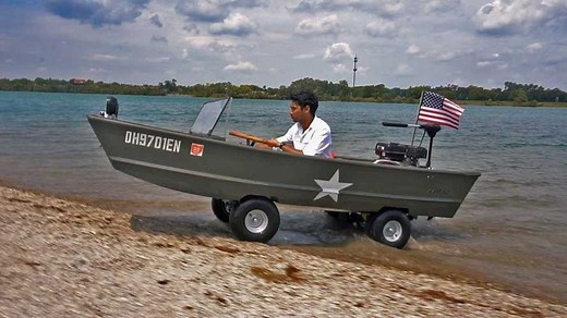 Brilliant Barebones Homemade Amphibious Car Proves Less Is More