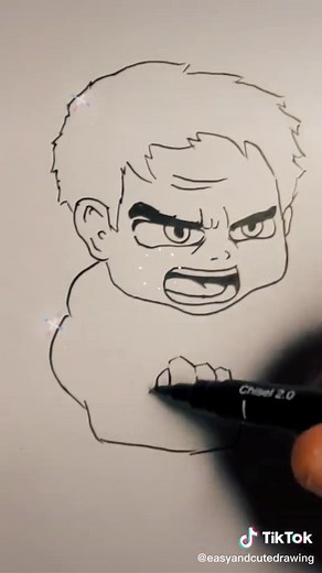 Easy and Cute Hulk drawing for Kids #drawing #hulk