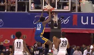 Wiseman opens game with big alley-oop