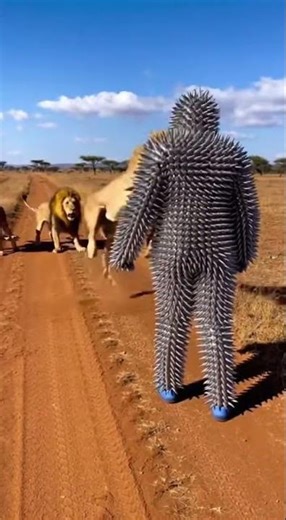 Spike Suit vs Real Lions — Savanna Showdown 😱 #survival #wildlife #ai