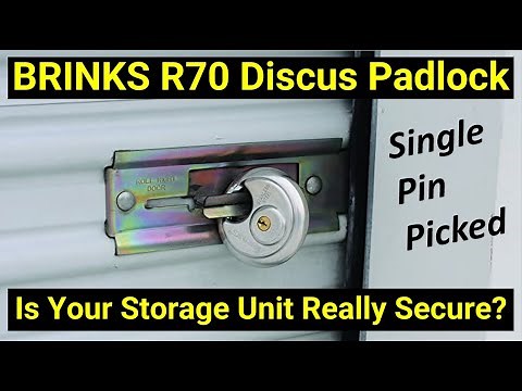 🔒Lock Picking ● Brinks R70 Circular Discus Padlock for Storage Units ● Single Pin Picked SPP