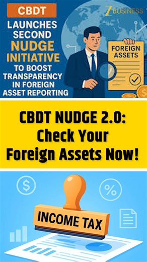 Zee Business on Instagram: "#Watch | The CBDT launched the second phase of the NUDGE initiative to promote voluntary compliance in reporting foreign assets and income. Starting November 28, 2025, high-risk taxpayers identified through AEOI analysis will receive alerts. #IncomeTax CBDT NUDGE Phase 2, foreign assets reporting, AEOI data analysis, ITR correction deadline @nabazehra6"