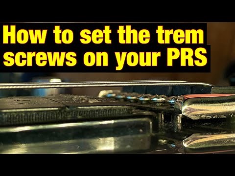 How to adjust your tremolo screws on a PRS