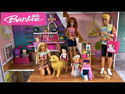 Barbie Pet Adoption Center: Barbie and Barbie Sister Chelsea Take Care of Pets, Friends Get New Pets