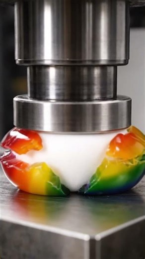 Rainbow Candy Shell Crush: Soft Core ASMR 4K #shorts