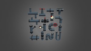 Modular Pipes - Download Free 3D model by TeenWolf (@Teen-Wolf)