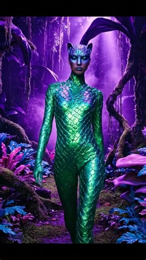 Are You Afraid Of Snakes? 😱 #aiart #aifashion #cyberpunk #fashiontrends #futurefashion #runway