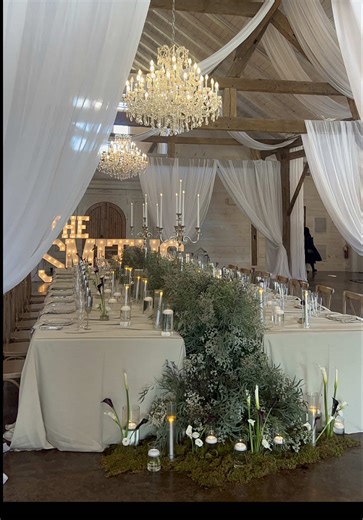 Elegant Monochromatic Wedding Table Design Inspiration