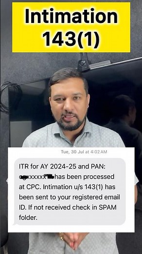 Income Tax 143(1) Intimation Order #incometaxreturn #itrreturn #intimation #143(1) #incometax