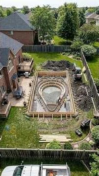 Satisfying Strawberry Pool Construction Timelapse #satisfying #timelapsebuild