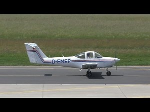 Piper PA-38-112 Tomahawk takeoff at Graz Airport | D-EMEP