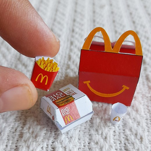 Miniature Food Mc Donalds Menu Template PRINTABLE File DOWNLOAD Digital File ,digital Prints 8 Pieces Mini Mcdonalds Set / Miniature Food - Etsy