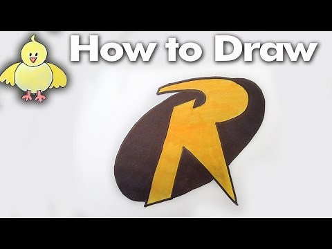 How to Draw the Robin Logo Step by Step - Easy - DoodleDrawArt!