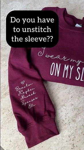 Sleeve Embroidery Tutorial Available